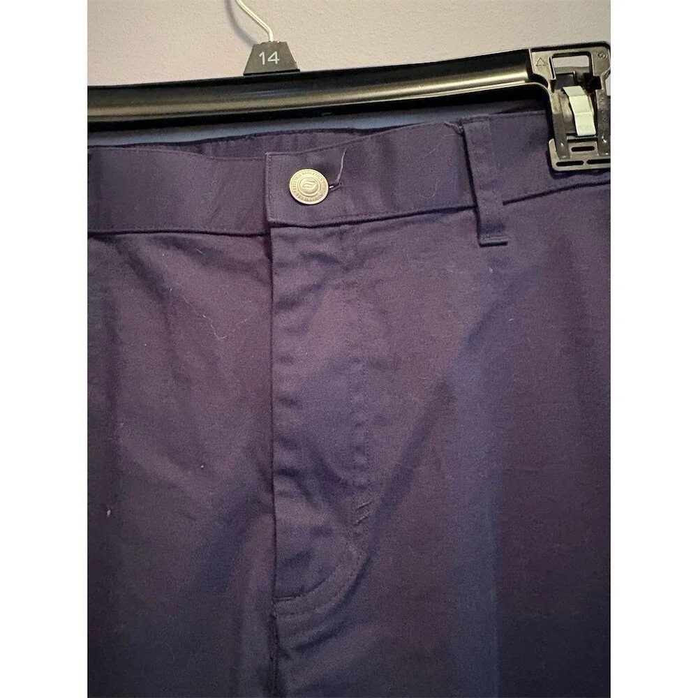 Fabletics Chino Pants Mens 36x32 Navy Blue Flat Front Straight Leg - Picture 2 of 8